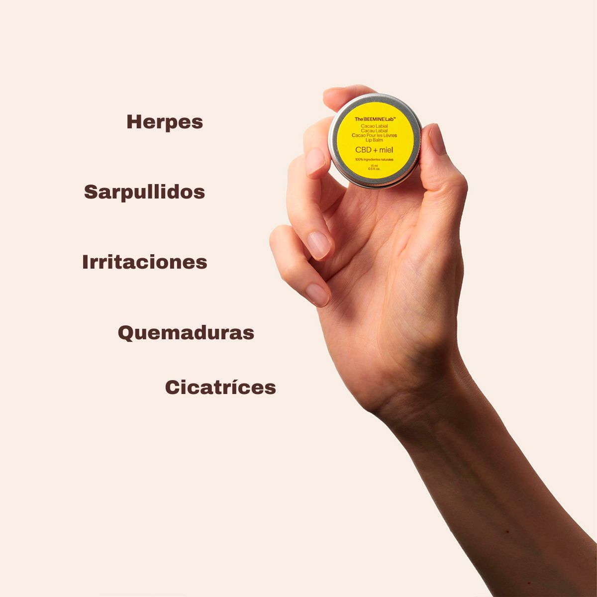 Cacao Labial con CBD Beemine Lab 7 usos - Imagen 2